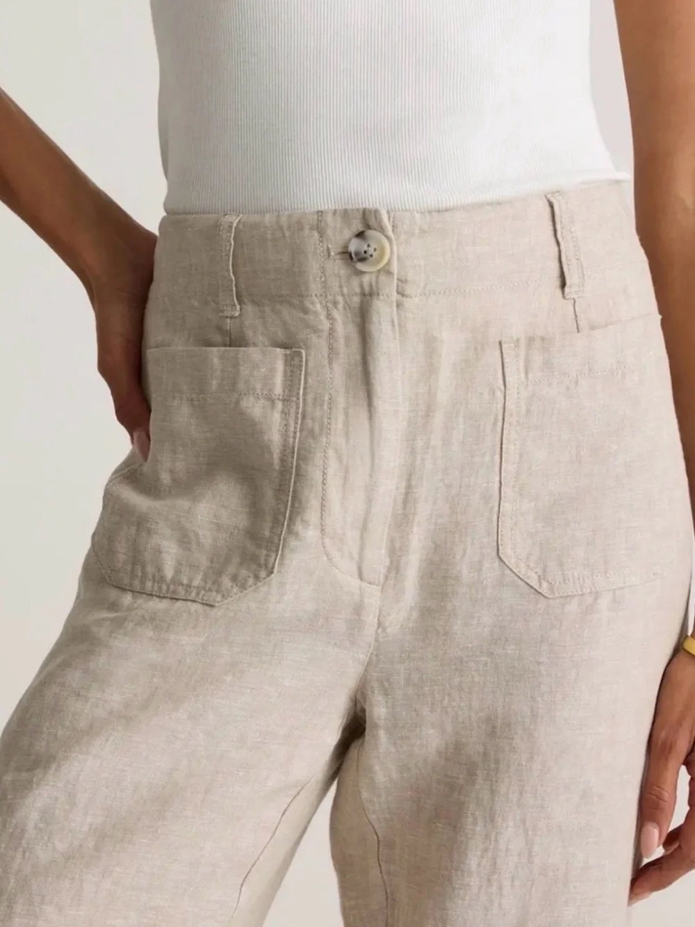 Quince European Linen Wide Leg Pants